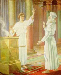 Zechariah and Gabriel: from crossmap.com - a Christian resource.