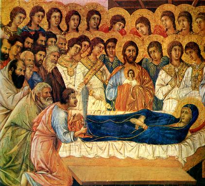 From Duccio's, "Maestra," (1306-1311) an altarpiece created for the Cathedral in Siena, but now in the Cathedral Museum.